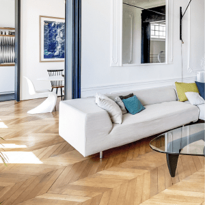 PARQUET SPINA UNGHERESE – ROVERE LISZT – TAGLIO 60° – OLIO CERA