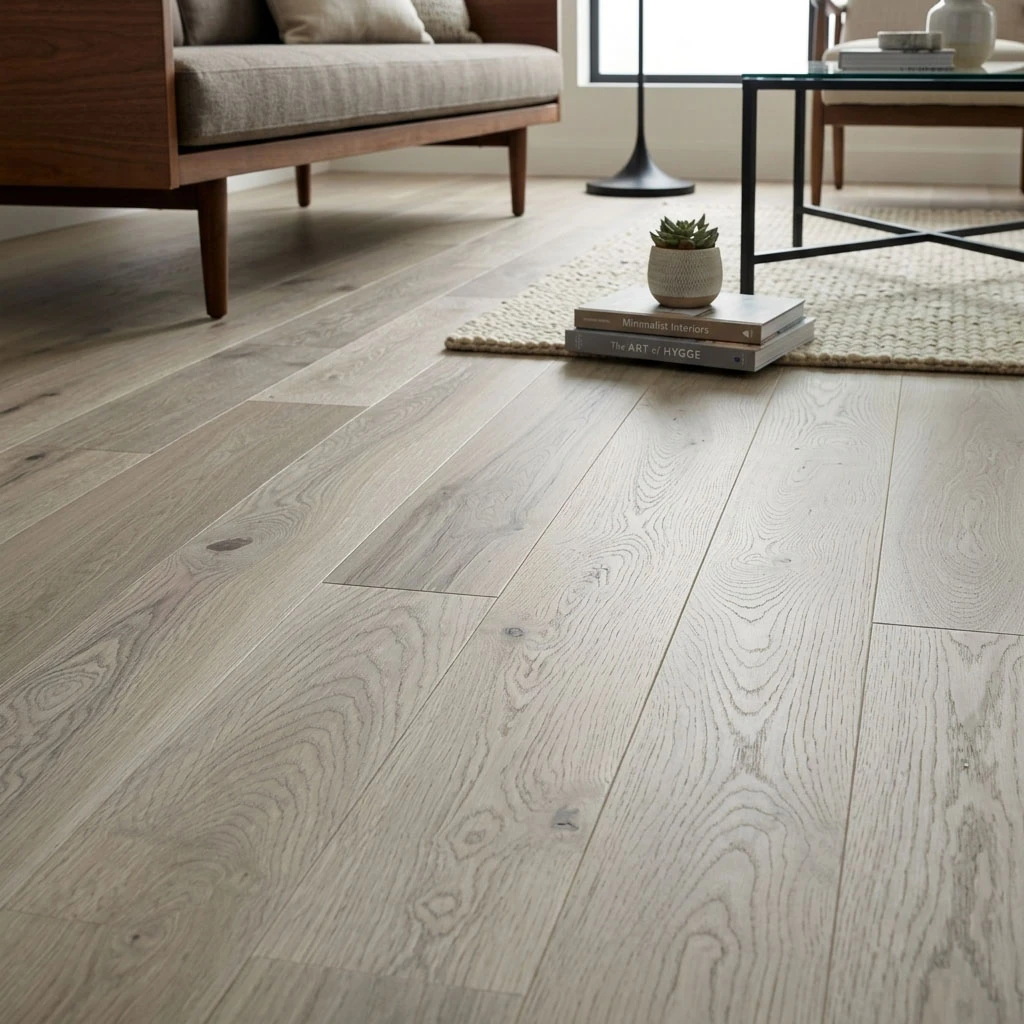 PARQUET PREFINITI – Frassino 1 Strip – Verniciato Opaco Grigio – Spazzolato