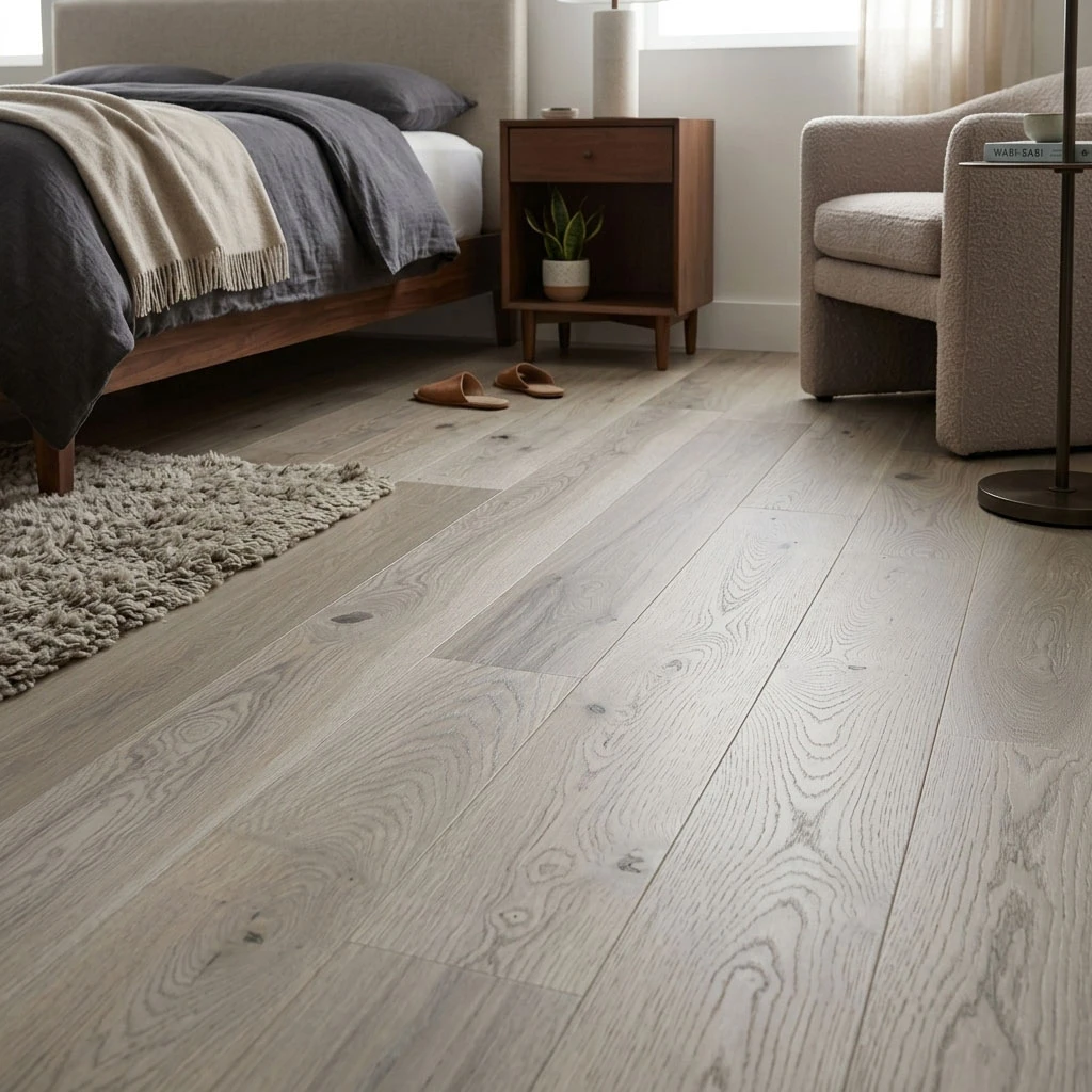 PARQUET PREFINITI – Frassino 1 Strip – Verniciato Opaco Grigio – Spazzolato