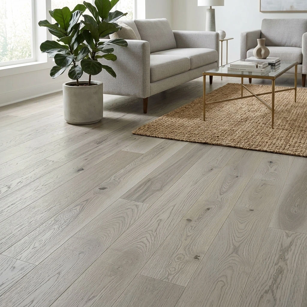 PARQUET PREFINITI – Frassino 1 Strip – Verniciato Opaco Grigio – Spazzolato