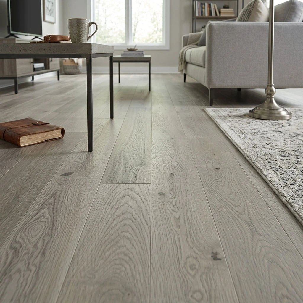 PARQUET PREFINITI – Frassino 1 Strip – Verniciato Opaco Grigio – Spazzolato
