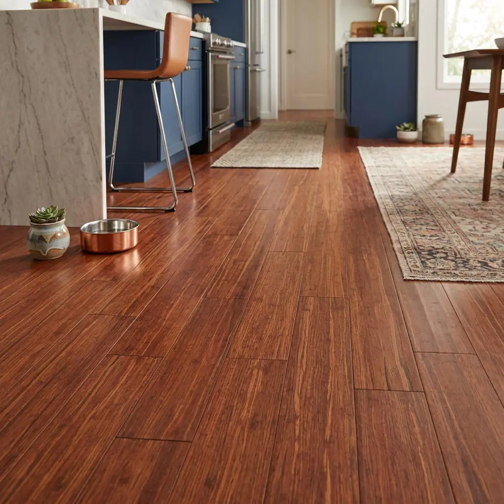PARQUET BAMBOO MASSELLO PREFINITO – BAMBOO STRAND WOVEN ANTICATO TESSUTO
