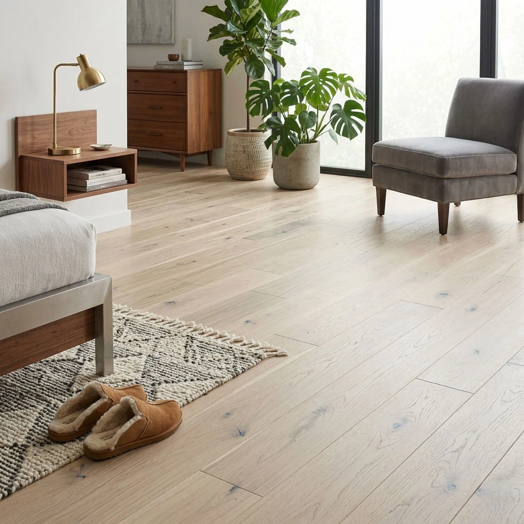 PARQUET PREFINITI – Rovere 1 Strip – Crema – Verniciato Opaco – Spazzolato