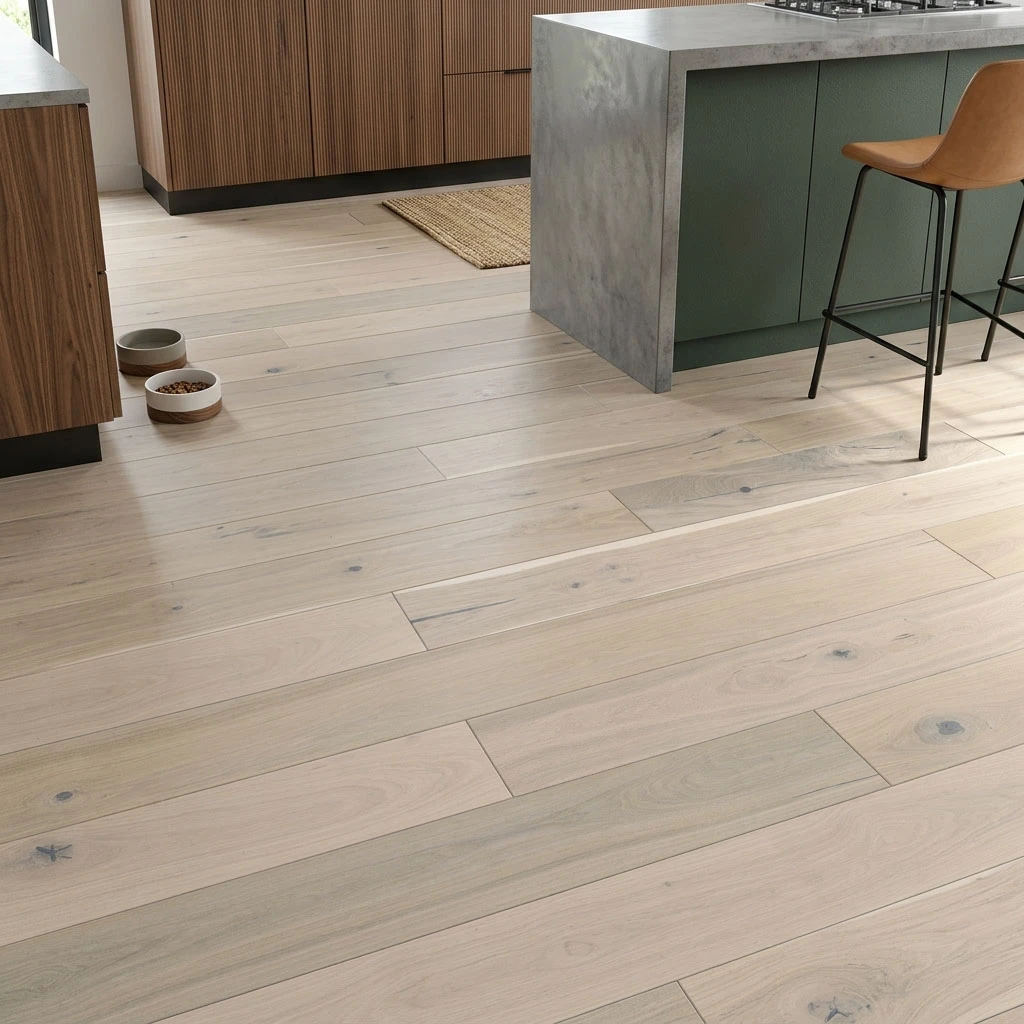 PARQUET PREFINITI – Rovere 1 Strip – Crema – Verniciato Opaco – Spazzolato