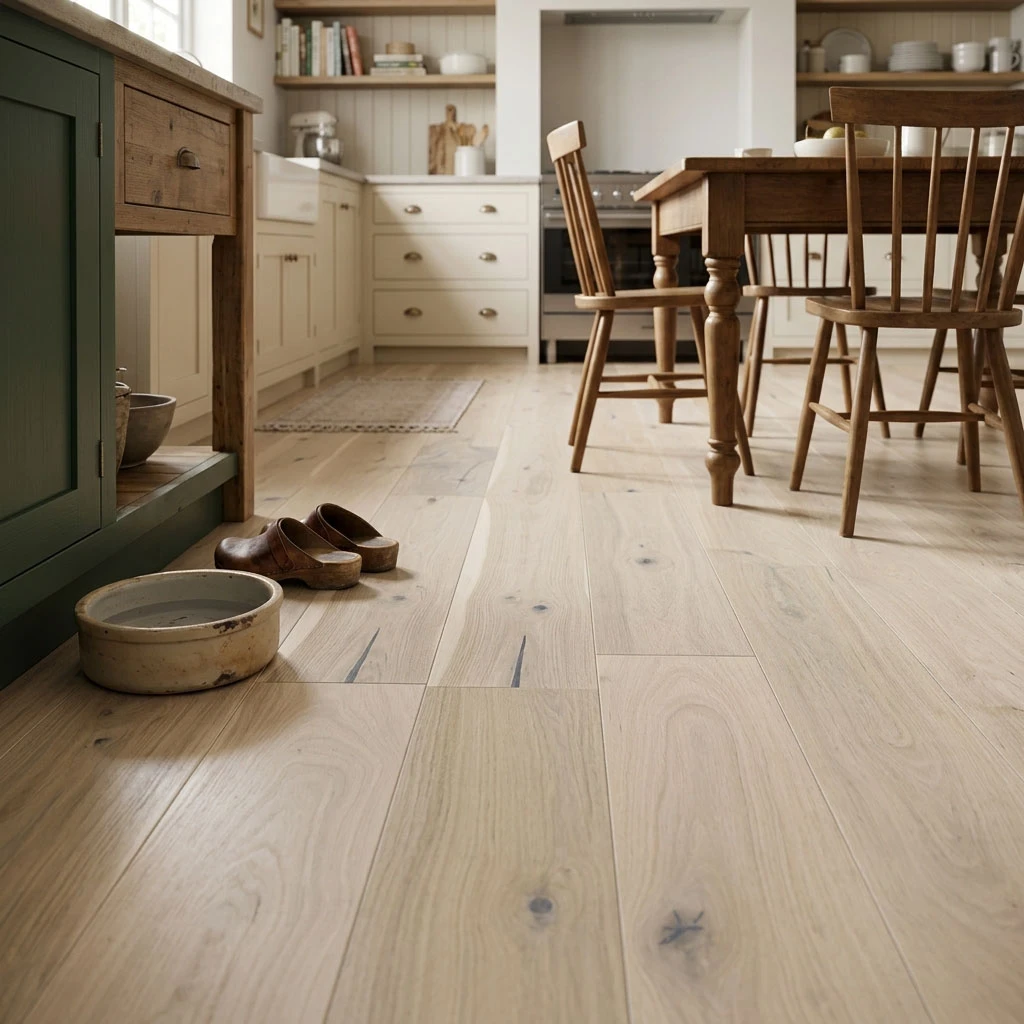 PARQUET PREFINITI – Rovere 1 Strip – Crema – Verniciato Opaco – Spazzolato