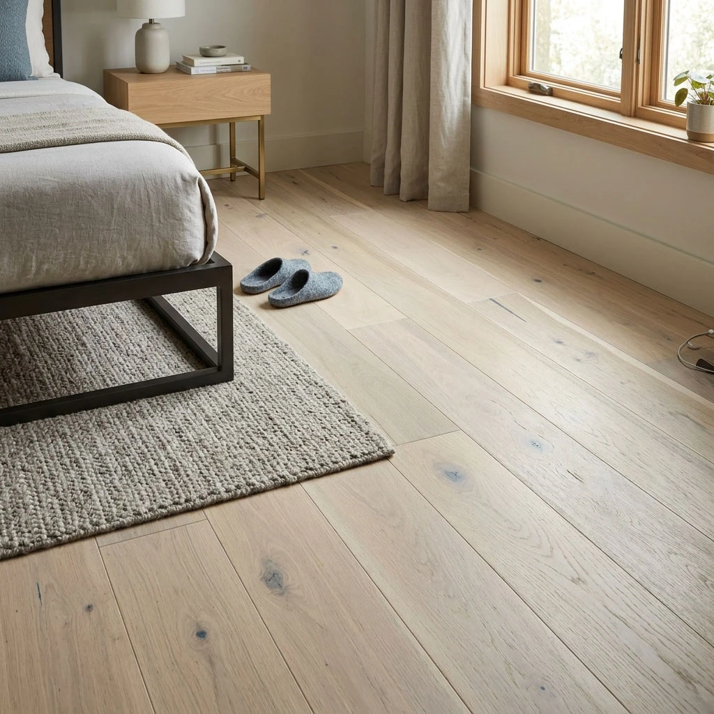 PARQUET PREFINITI – Rovere 1 Strip – Crema – Verniciato Opaco – Spazzolato