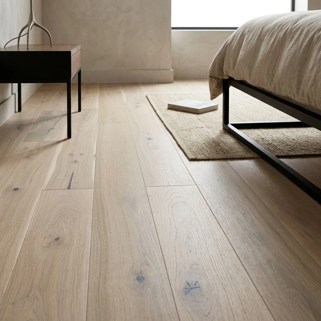 PARQUET PREFINITI – Rovere 1 Strip – Crema – Verniciato Opaco – Spazzolato