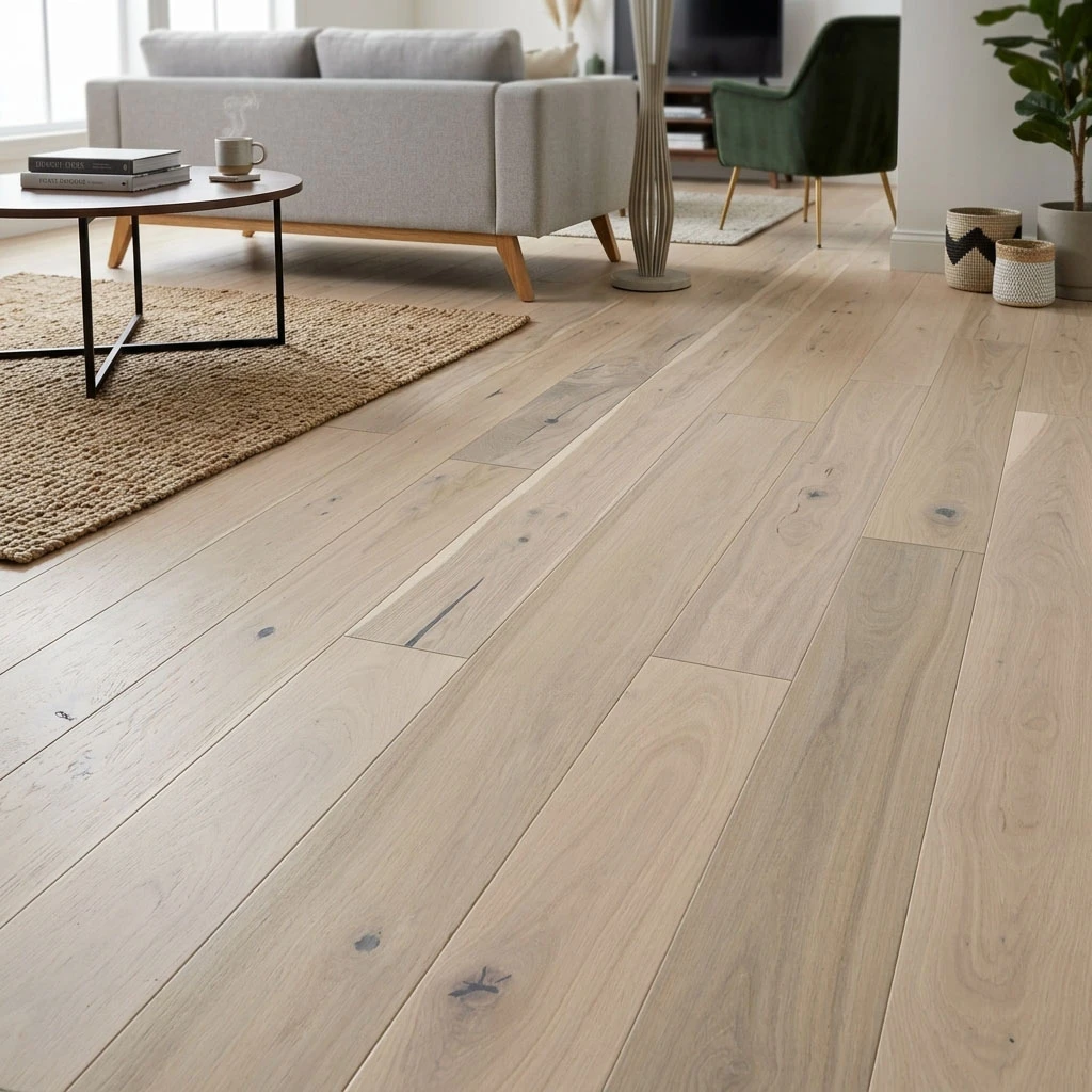 PARQUET PREFINITI – Rovere 1 Strip – Crema – Verniciato Opaco – Spazzolato