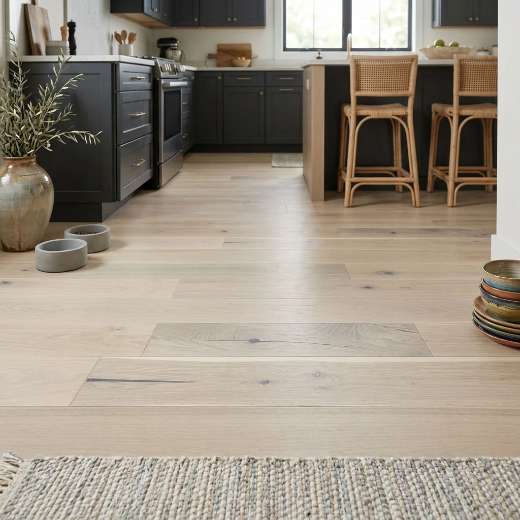 PARQUET PREFINITI – Rovere 1 Strip – Crema – Verniciato Opaco – Spazzolato