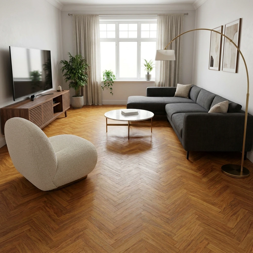 Parquet Legno Prefinito, Parquet spina italiana, Teak Asia TOP EXCLUSIVE 15 x 120 x 900 Spazzolato Olio UV