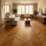 Parquet Legno Prefinito, Parquet spina italiana, Teak Asia TOP EXCLUSIVE 15 x 120 x 900 Spazzolato Olio UV