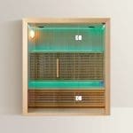 GENOVA – Sauna a Infrarossi con Design in Legno e Cristallo – 170x105x190 cm