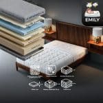 Materasso Tempo Bamboo singolo 80 cm, Memory 4,5 cm, 700 molle, a 9 zone.