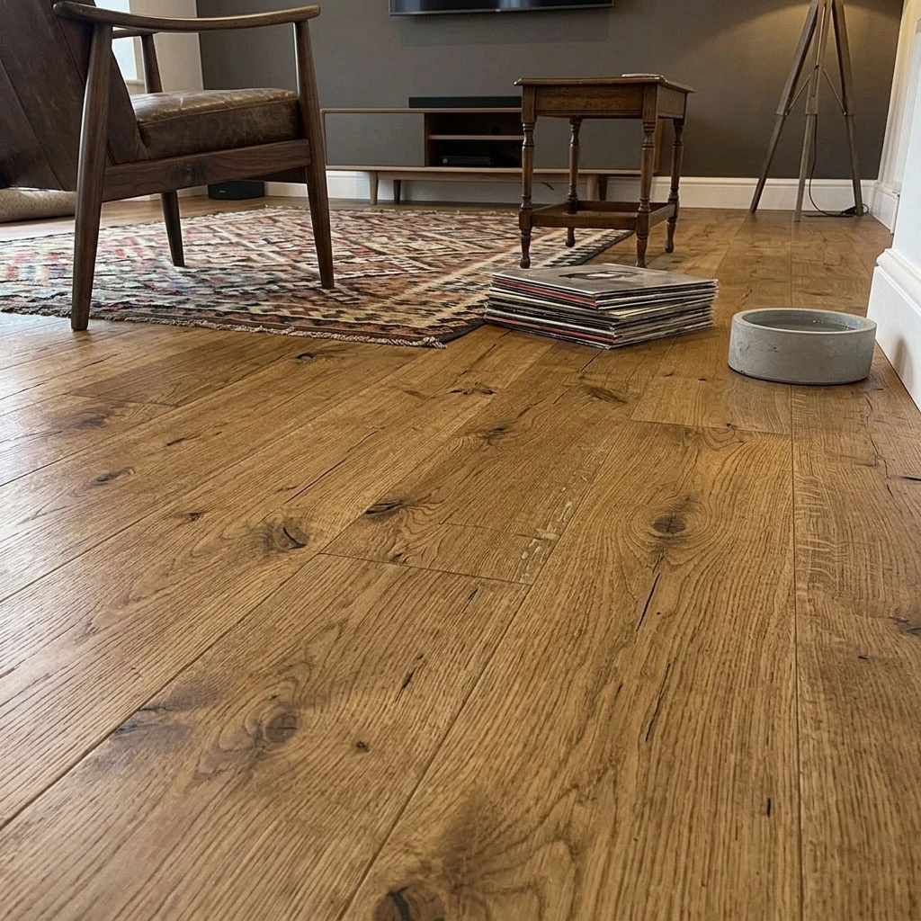PARQUET PREFINITI – Rovere 1 Strip – Anticato Cognac – Verniciato Opaco