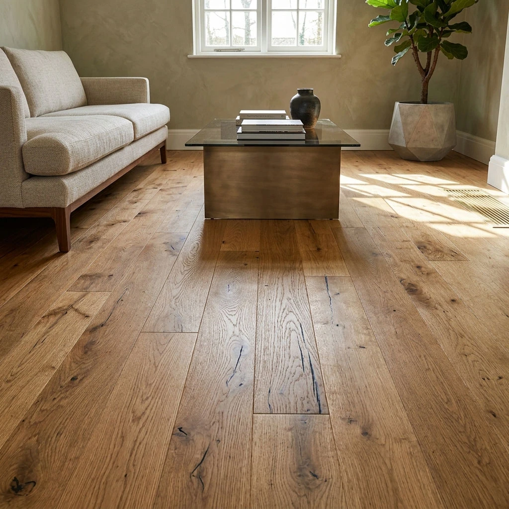 PARQUET PREFINITI – Rovere 1 Strip – Anticato Cognac – Verniciato Opaco