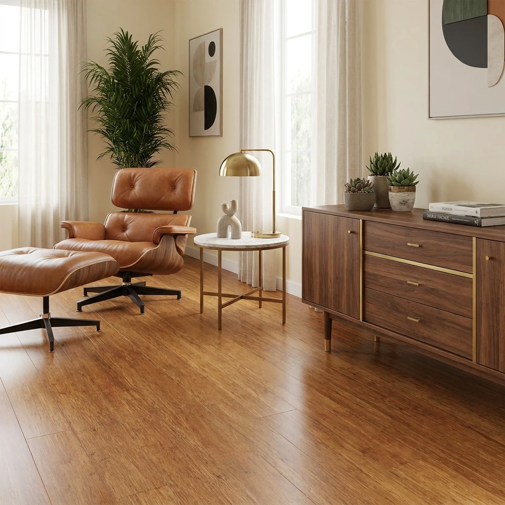 PARQUET BAMBOO MASSELLO JUMBO PREFINITO – BAMBOO STRAND WOVEN CARBONIZZATO LIGHT