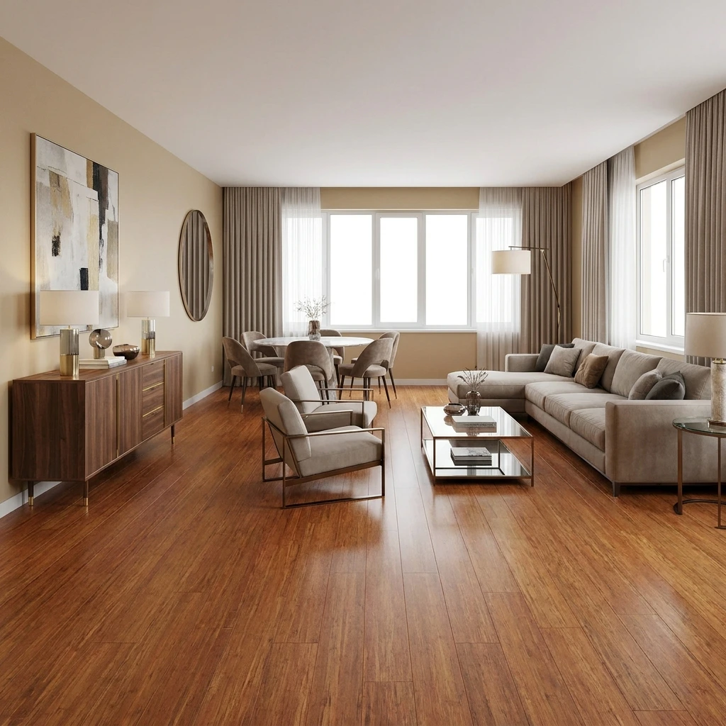 PARQUET BAMBOO MASSELLO JUMBO PREFINITO – BAMBOO STRAND WOVEN CARBONIZZATO LIGHT