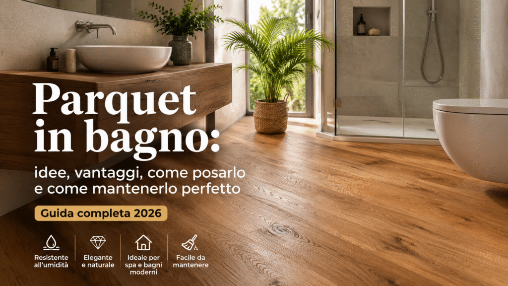Parquet in bagno moderno con pavimento in legno – idee, posa e manutenzione 2026