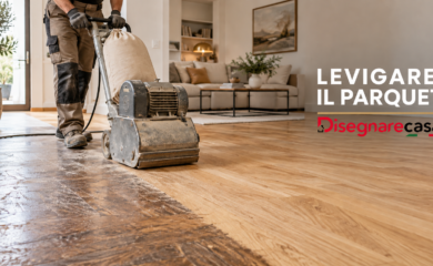 Levigare il parquet con levigatrice professionale